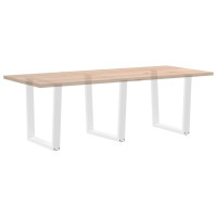 Produktbild för Matbordsben V-formade 3 st vita 90x(72-73,3) cm stål