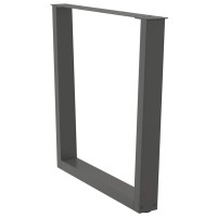 Produktbild för Matbordsben V-formade 3 st antracit 90x(72-73,3) cm stål