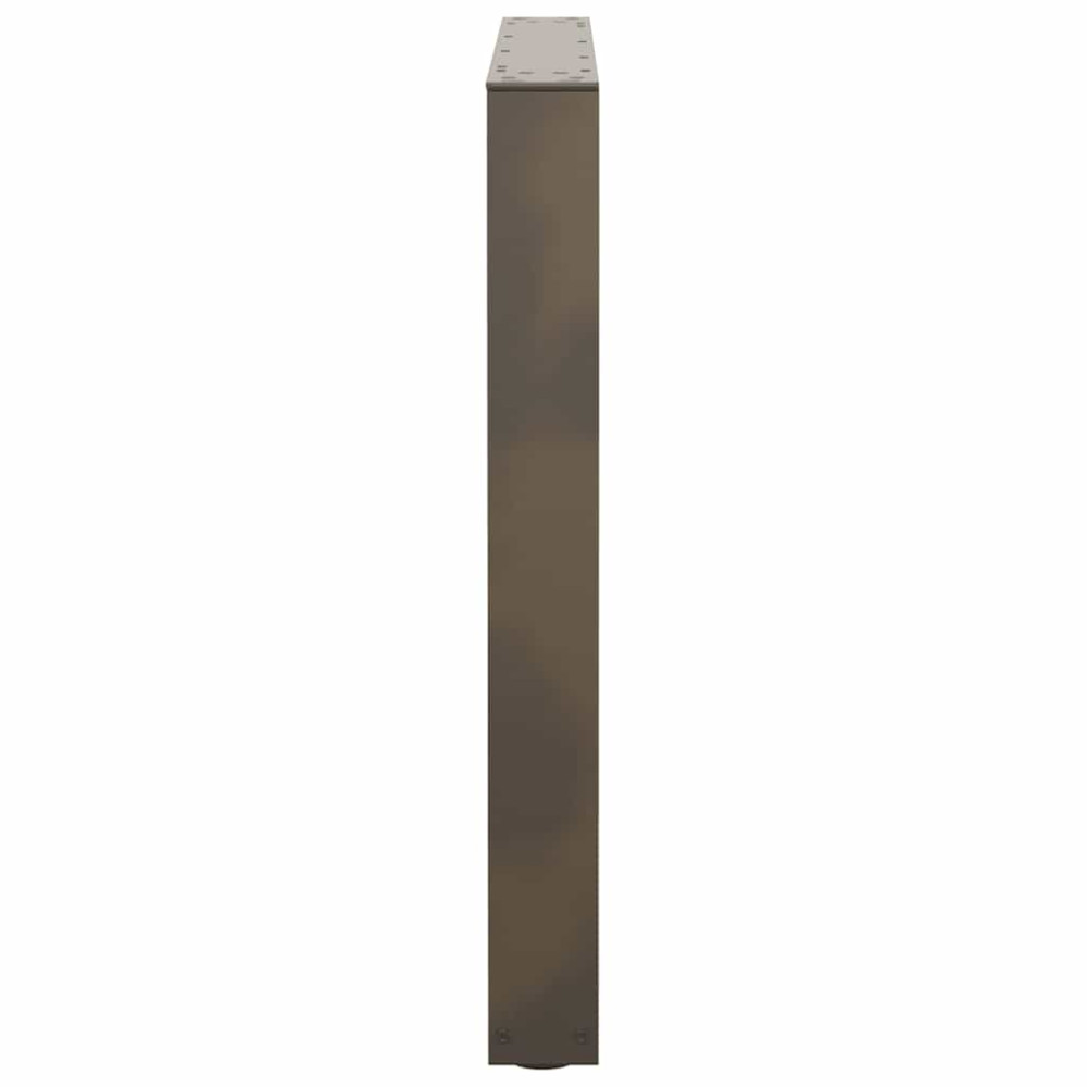 Produktbild för Matbordsben V-formade 3 st naturstål 90x(72-73,3) cm stål
