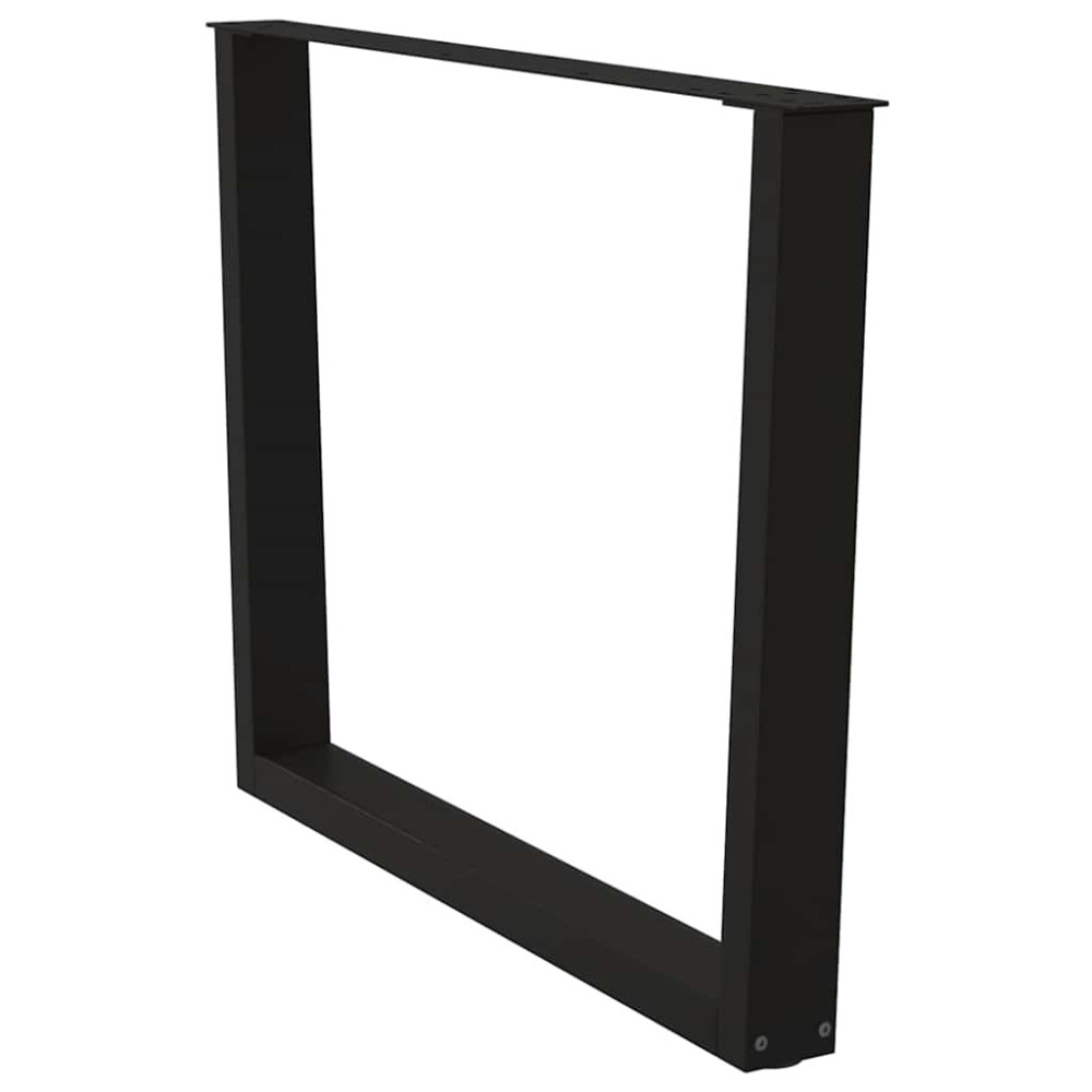 Produktbild för Matbordsben V-formade 3 st svarta 100x(72-73,3) cm stål