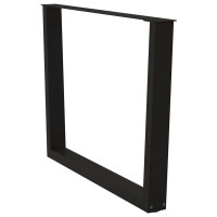 Produktbild för Matbordsben V-formade 3 st svarta 100x(72-73,3) cm stål