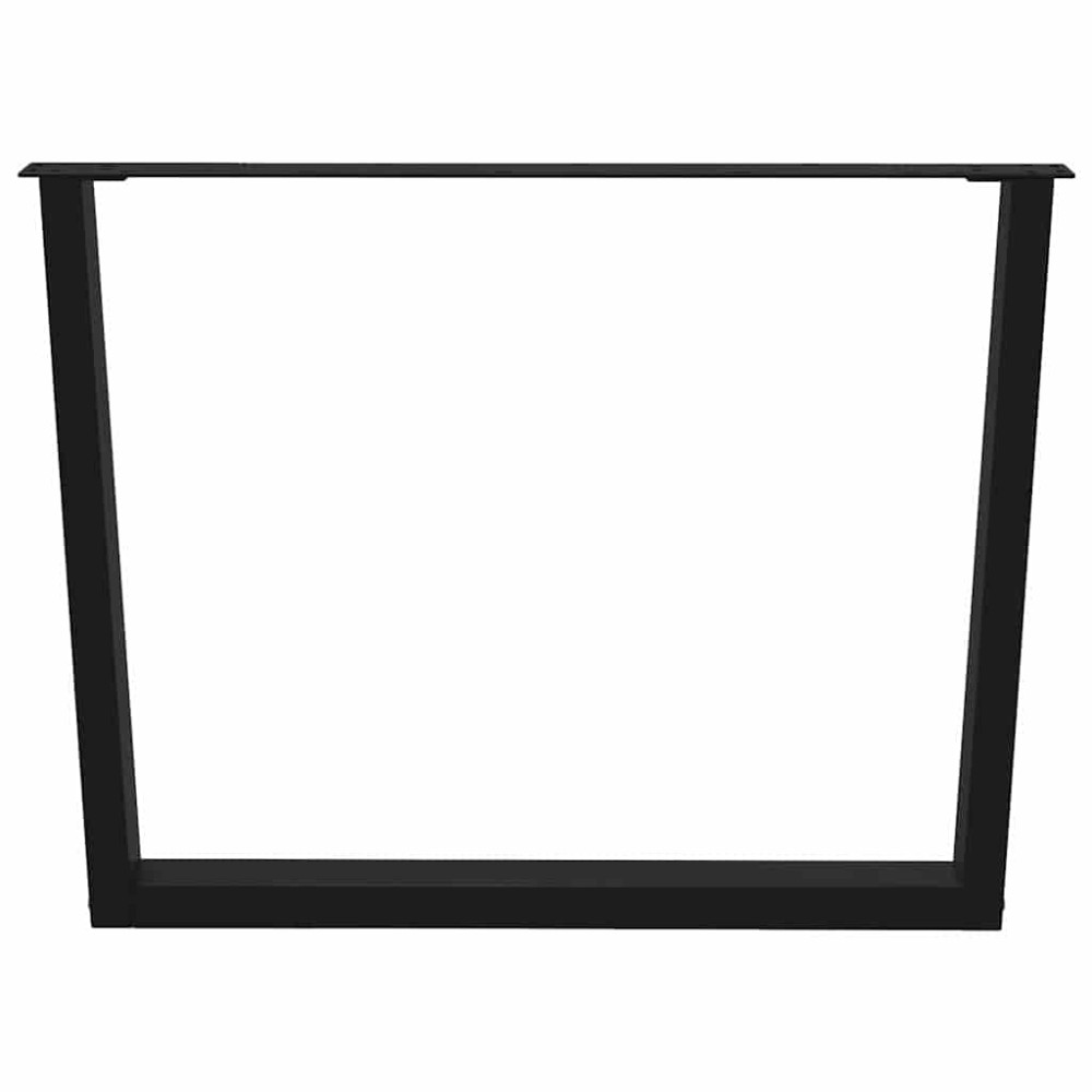 Produktbild för Matbordsben V-formade 3 st svarta 100x(72-73,3) cm stål