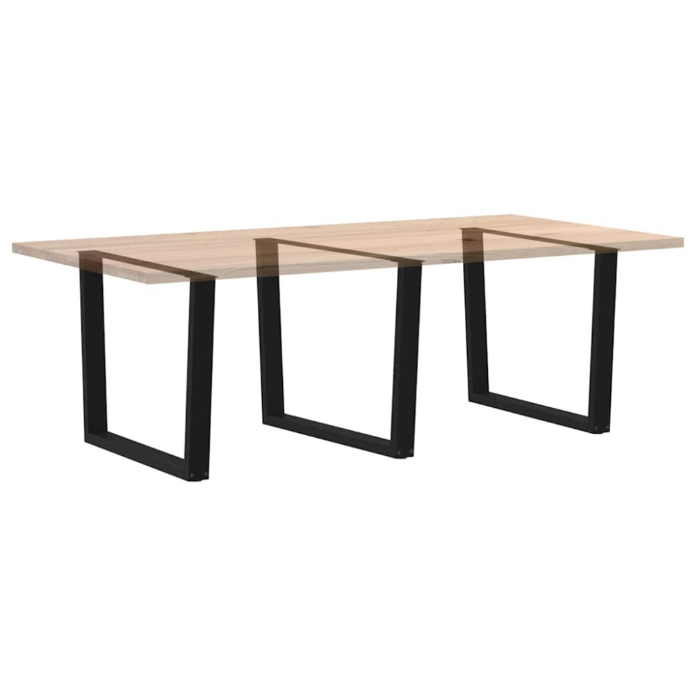 Produktbild för Matbordsben V-formade 3 st svarta 100x(72-73,3) cm stål
