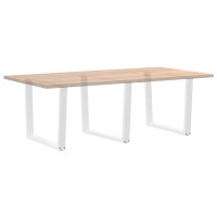 Produktbild för Matbordsben V-formade 3 st vita 100x(72-73,3) cm stål