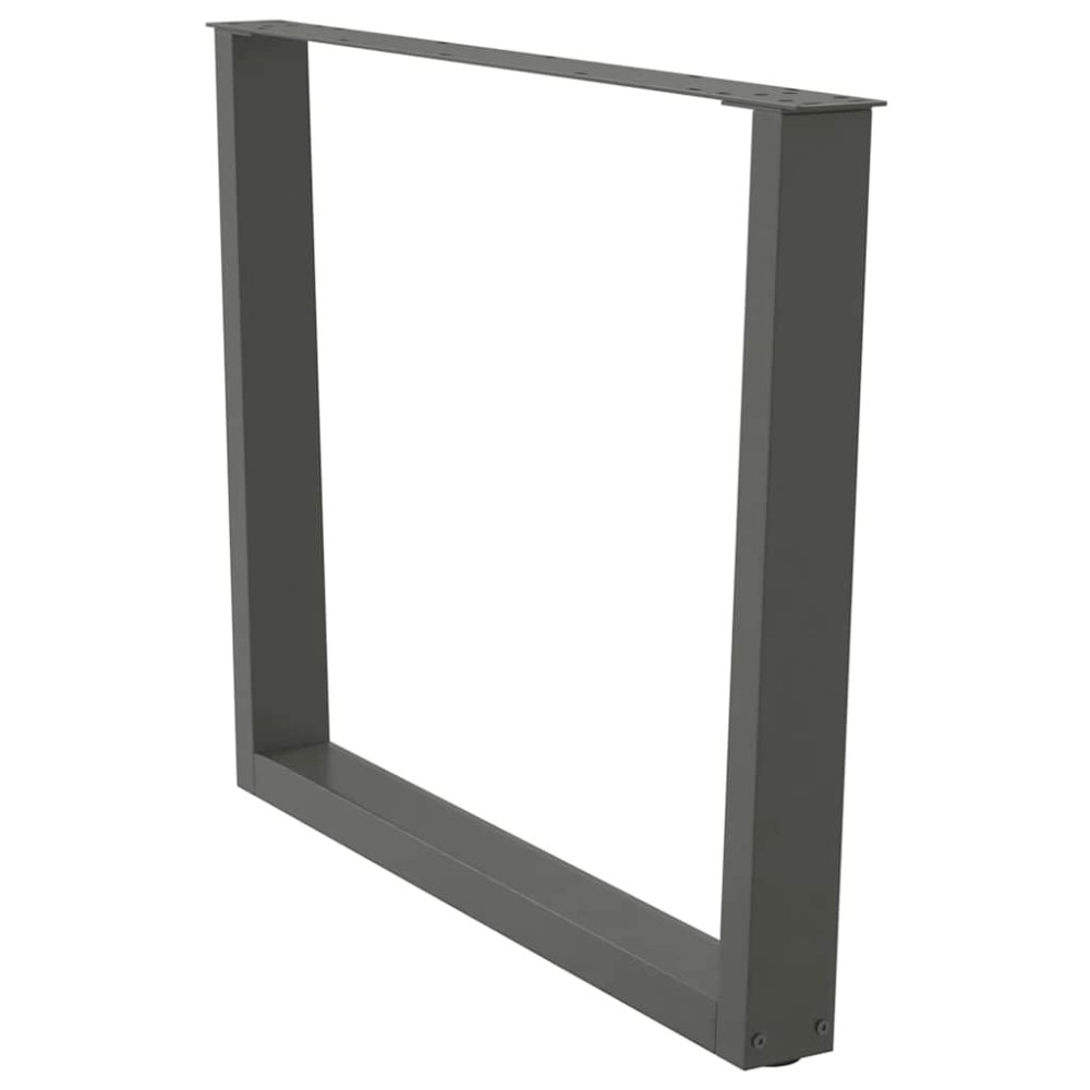 Produktbild för Matbordsben V-formade 3 st antracit 100x(72-73,3) cm stål