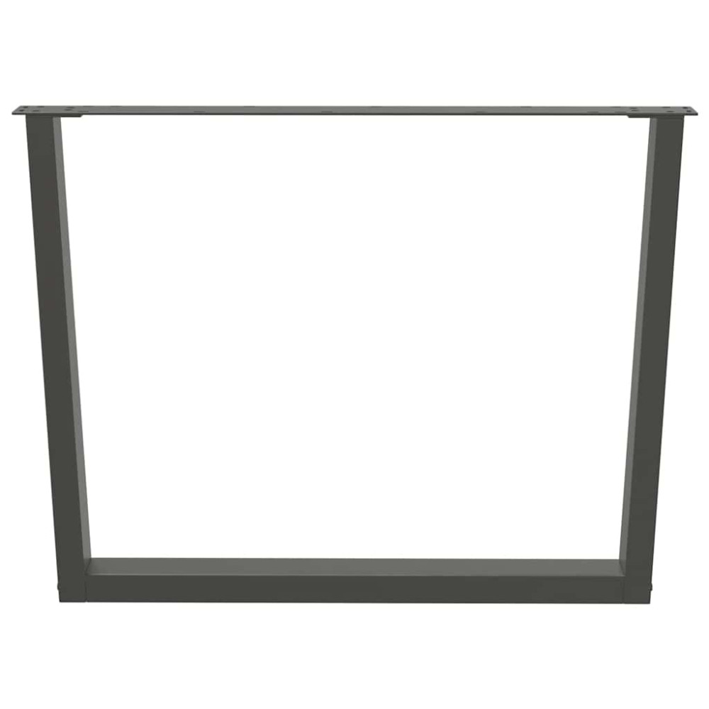 Produktbild för Matbordsben V-formade 3 st antracit 100x(72-73,3) cm stål