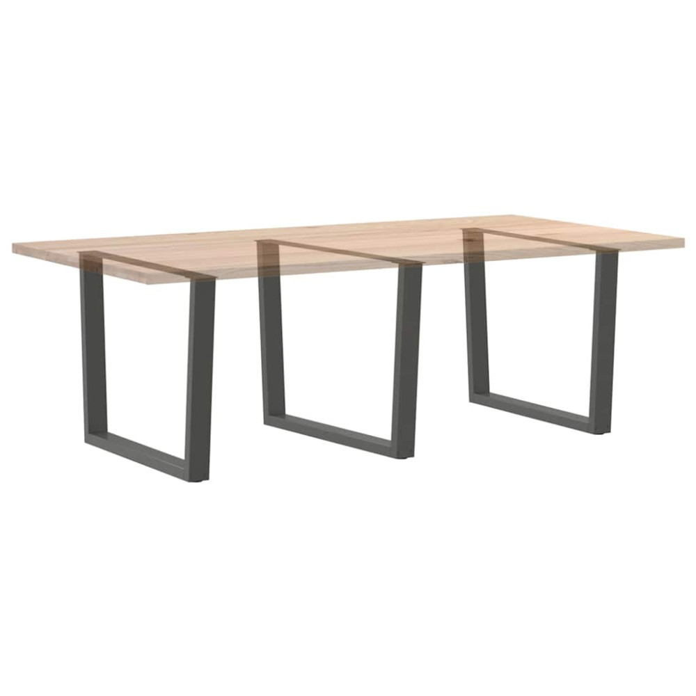 Produktbild för Matbordsben V-formade 3 st antracit 100x(72-73,3) cm stål