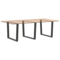 Produktbild för Matbordsben V-formade 3 st antracit 100x(72-73,3) cm stål