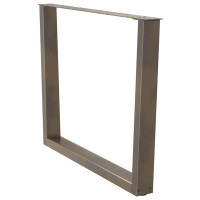 Produktbild för Matbordsben V-formade 3 st naturstål 100x(72-73,3) cm stål