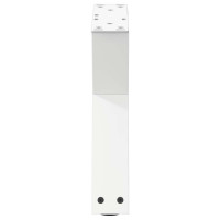 Produktbild för Soffbordsben 2 st vita 30x(30-31,3) cm stål