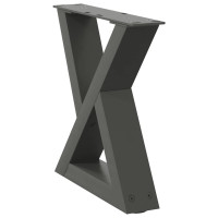 Produktbild för Soffbordsben 2 st antracit 30x(30-31,3) cm stål