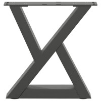 Produktbild för Soffbordsben 2 st antracit 30x(30-31,3) cm stål