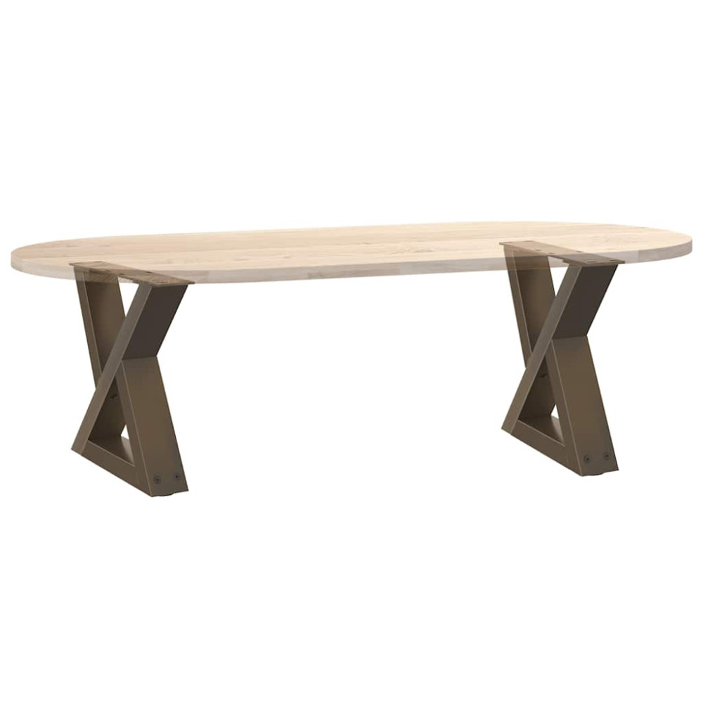 Produktbild för Soffbordsben 2 st naturstål 30x(30-31,3) cm stål