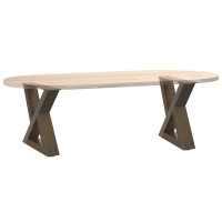 Produktbild för Soffbordsben 2 st naturstål 30x(30-31,3) cm stål