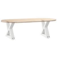 Produktbild för Soffbordsben 2 st vita 40x(30-31,3) cm stål