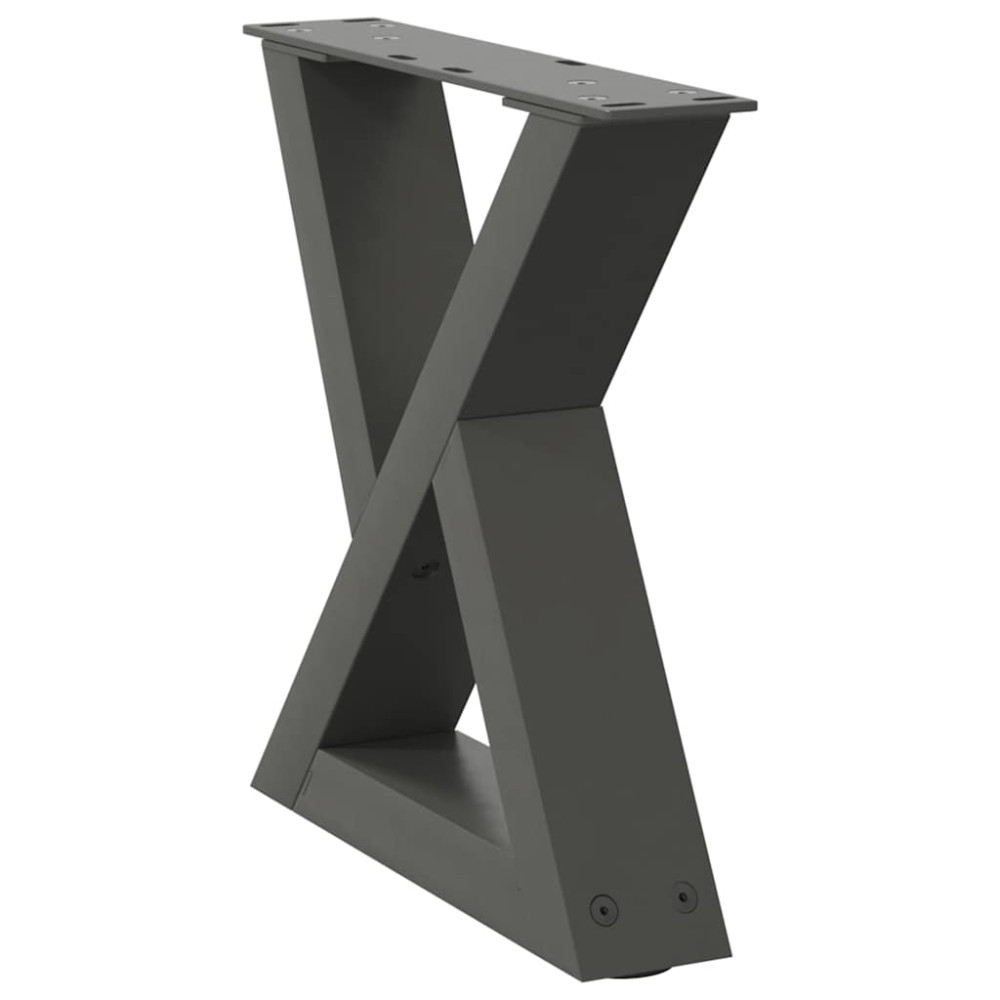 Produktbild för Soffbordsben 2 st antracit 40x(30-31,3) cm stål
