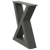 Produktbild för Soffbordsben 2 st antracit 40x(30-31,3) cm stål