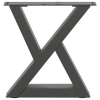 Produktbild för Soffbordsben 2 st antracit 40x(30-31,3) cm stål
