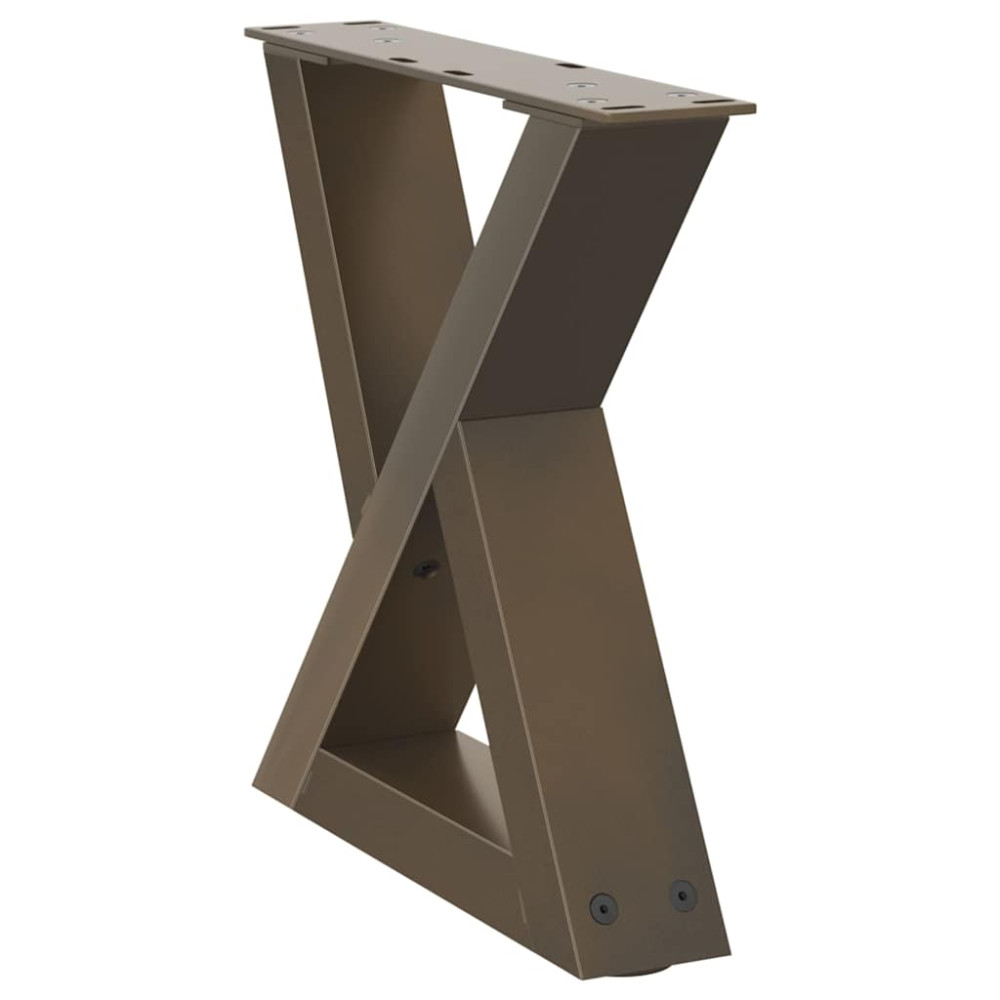 Produktbild för Soffbordsben 2 st naturstål 40x(30-31,3) cm stål