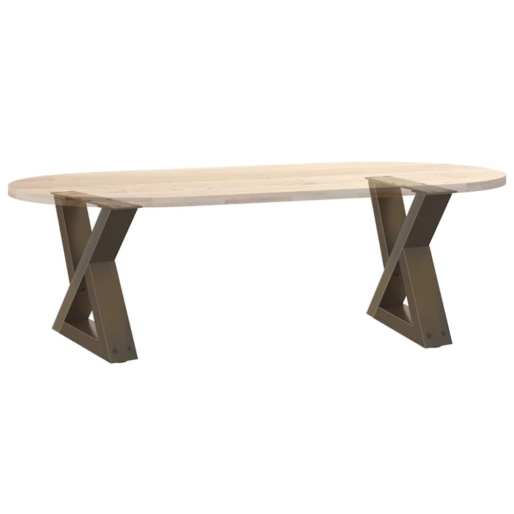 Produktbild för Soffbordsben 2 st naturstål 40x(30-31,3) cm stål