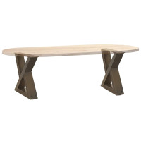 Produktbild för Soffbordsben 2 st naturstål 40x(30-31,3) cm stål