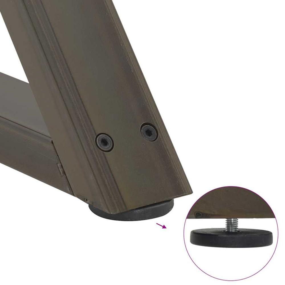 Produktbild för Soffbordsben 2 st naturstål 40x(30-31,3) cm stål
