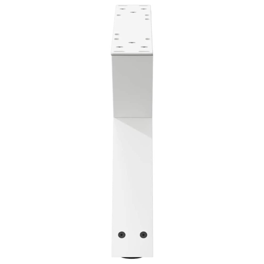 Produktbild för Soffbordsben 2 st vita 50x(30-31,3) cm stål