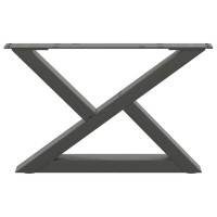 Produktbild för Soffbordsben 2 st antracit 50x(30-31,3) cm stål