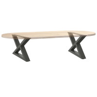 Produktbild för Soffbordsben 2 st antracit 50x(30-31,3) cm stål