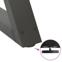 Produktbild för Soffbordsben 2 st antracit 50x(30-31,3) cm stål