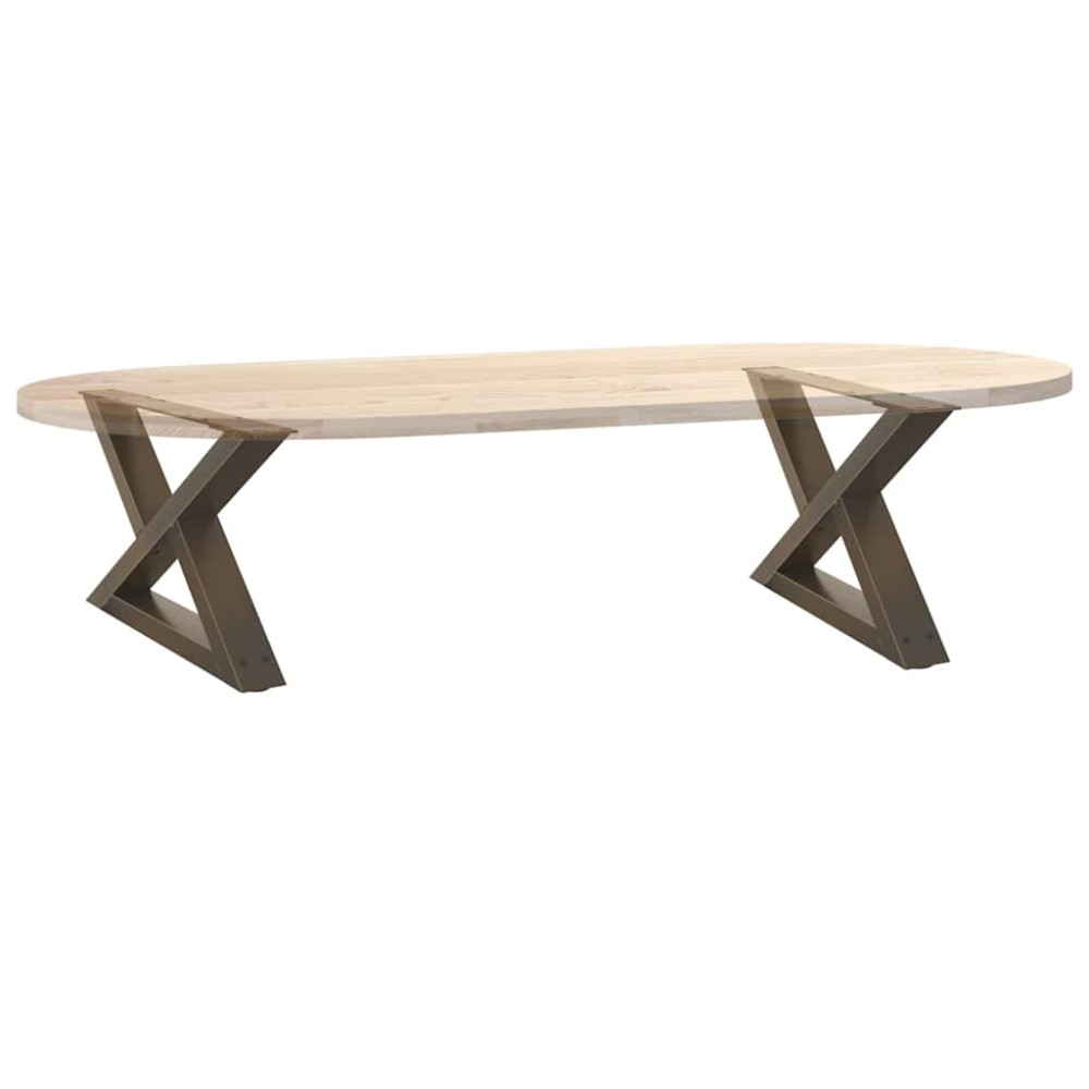 Produktbild för Soffbordsben 2 st naturstål 50x(30-31,3) cm stål