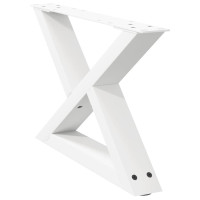 Produktbild för Soffbordsben 2 st vita 60x(30-31,3) cm stål