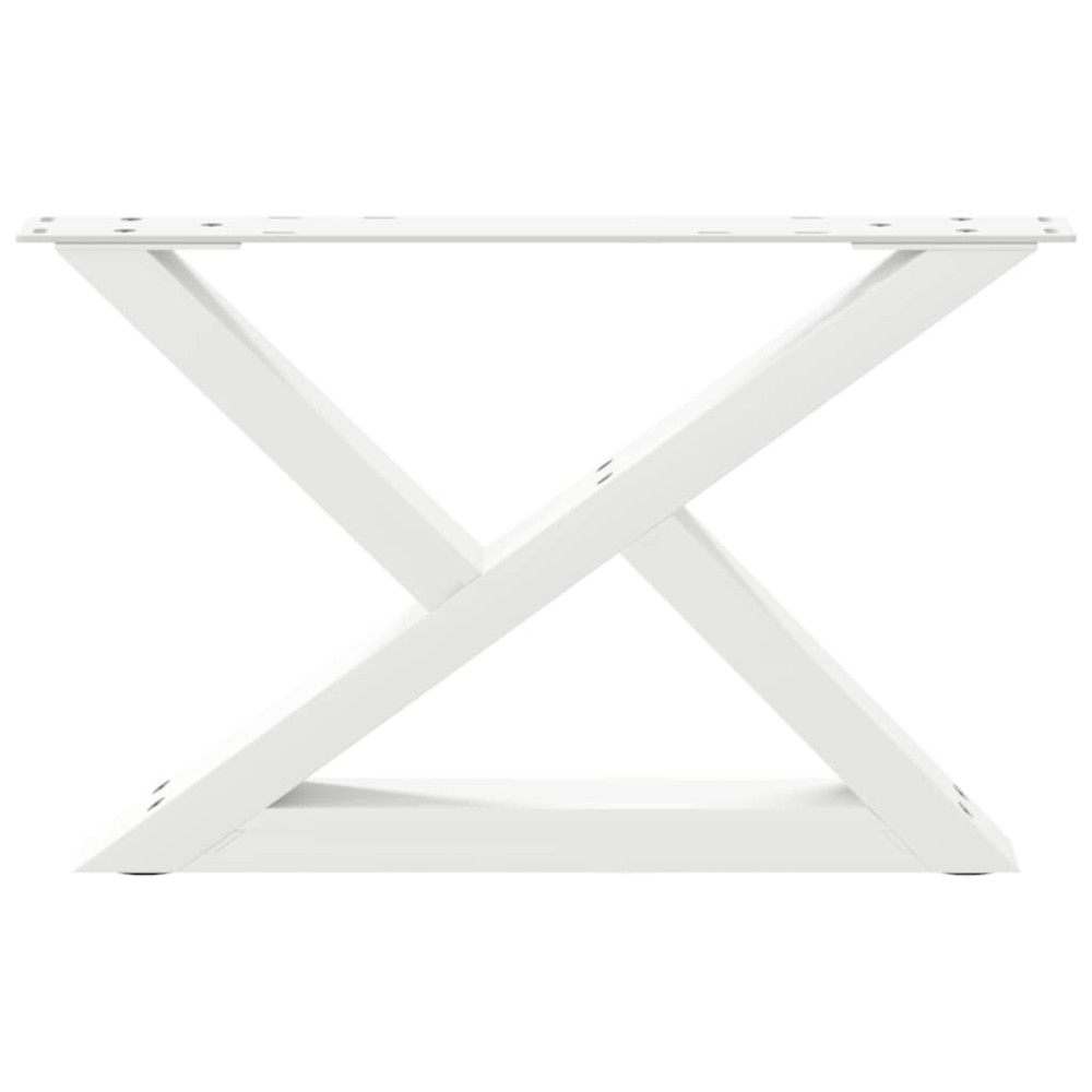 Produktbild för Soffbordsben 2 st vita 60x(30-31,3) cm stål