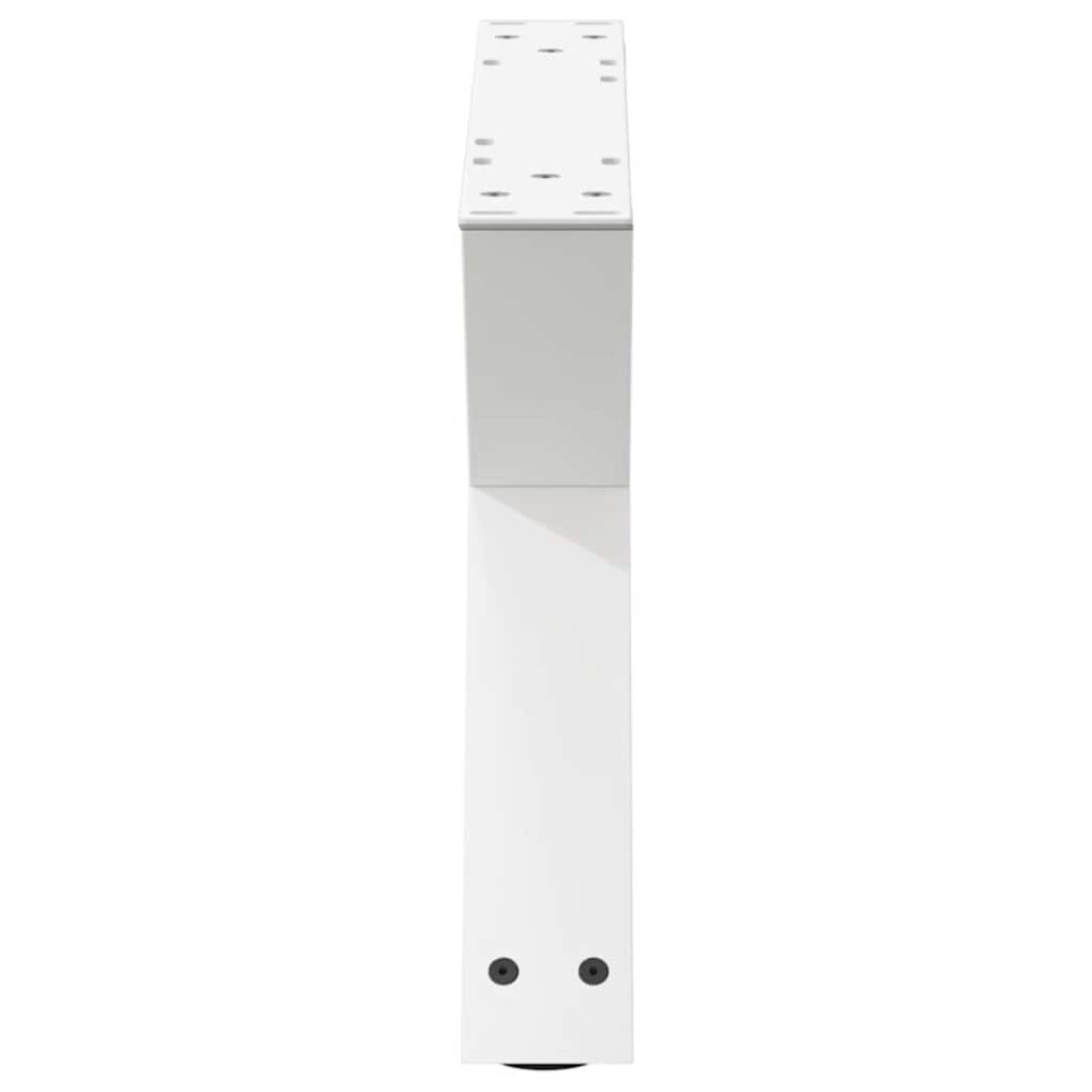 Produktbild för Soffbordsben 2 st vita 60x(30-31,3) cm stål