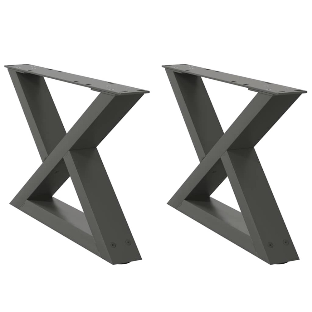 Produktbild för Soffbordsben 2 st antracit 60x(30-31,3) cm stål
