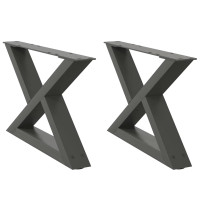 Produktbild för Soffbordsben 2 st antracit 60x(30-31,3) cm stål
