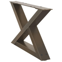 Produktbild för Soffbordsben 2 st naturstål 60x(30-31,3) cm stål