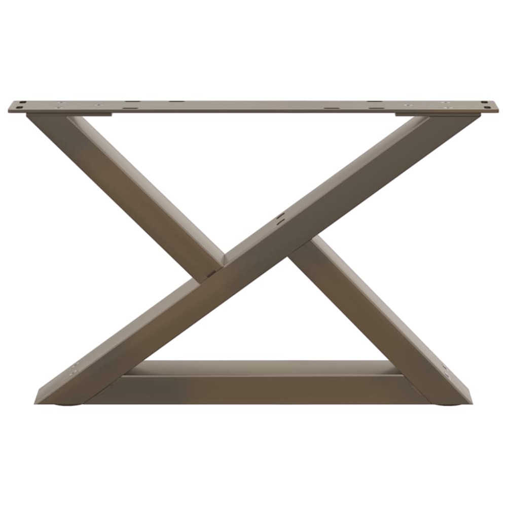 Produktbild för Soffbordsben 2 st naturstål 60x(30-31,3) cm stål