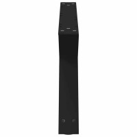 Produktbild för Soffbordsben 2 st svarta 70x(30-31,3) cm stål