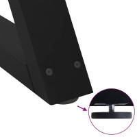Produktbild för Soffbordsben 2 st svarta 70x(30-31,3) cm stål