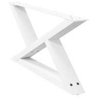 Produktbild för Soffbordsben 2 st vita 70x(30-31,3) cm stål