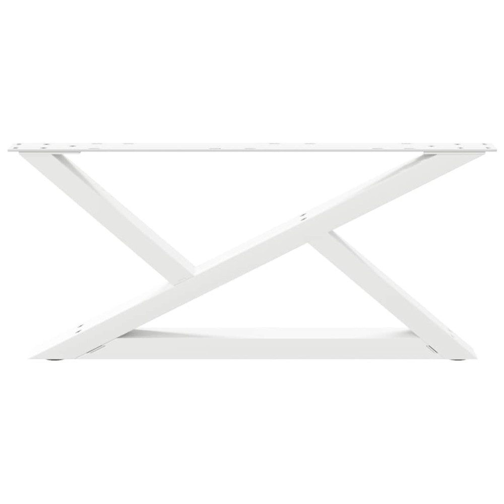 Produktbild för Soffbordsben 2 st vita 70x(30-31,3) cm stål