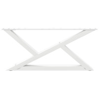 Produktbild för Soffbordsben 2 st vita 70x(30-31,3) cm stål