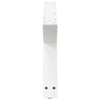 Produktbild för Soffbordsben 2 st vita 70x(30-31,3) cm stål