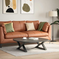 Produktbild för Soffbordsben 2 st antracit 70x(30-31,3) cm stål