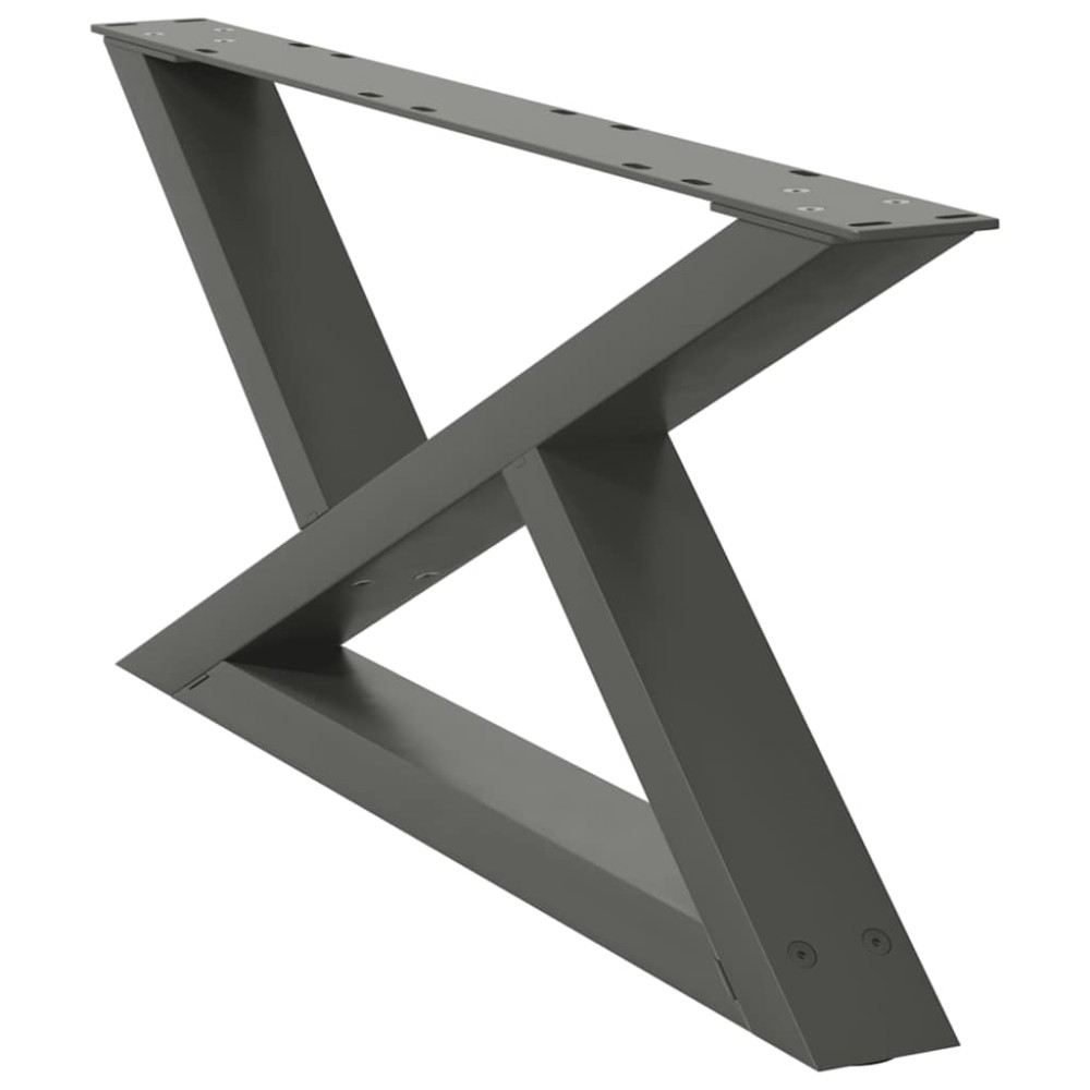 Produktbild för Soffbordsben 2 st antracit 70x(30-31,3) cm stål
