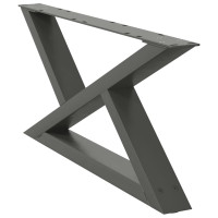 Produktbild för Soffbordsben 2 st antracit 70x(30-31,3) cm stål