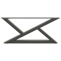 Produktbild för Soffbordsben 2 st antracit 70x(30-31,3) cm stål