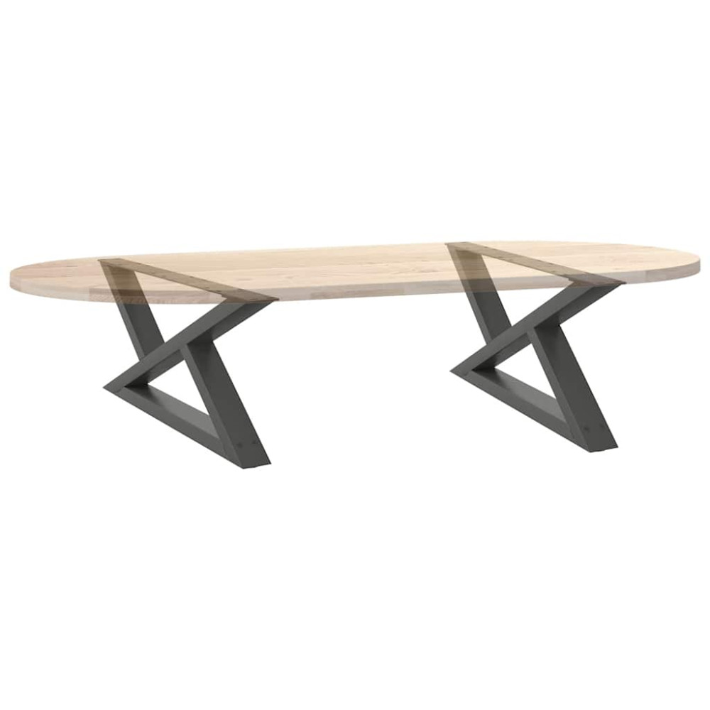 Produktbild för Soffbordsben 2 st antracit 70x(30-31,3) cm stål