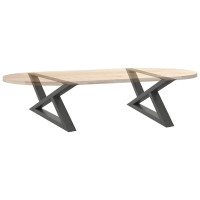 Produktbild för Soffbordsben 2 st antracit 70x(30-31,3) cm stål